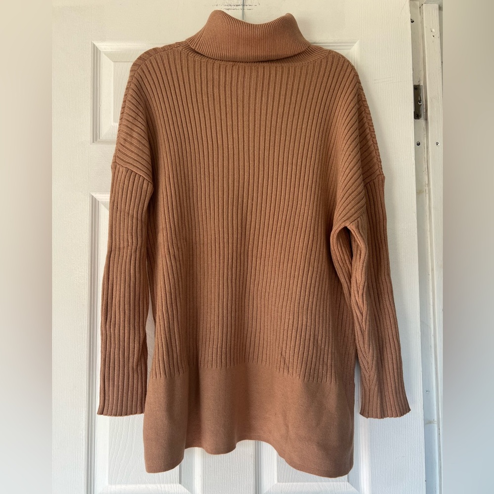Women’s Lillusory Tan Turtleneck. - Picture 6 of 7